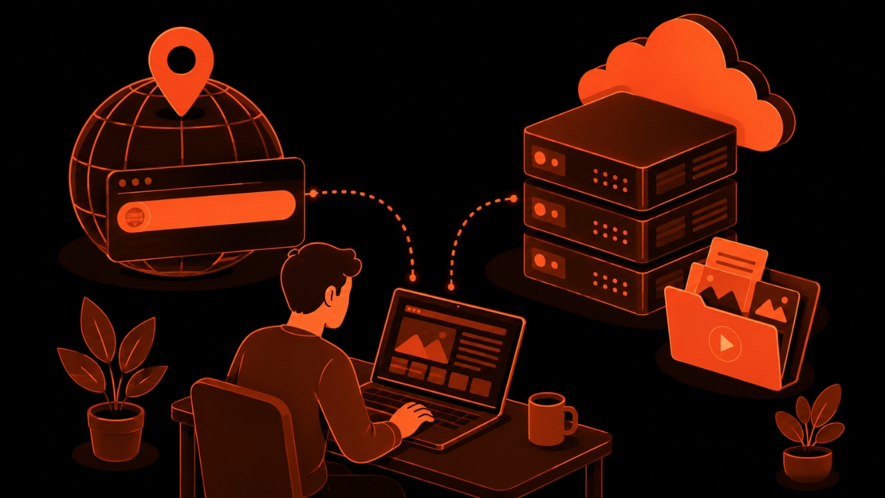 perbedaan web hosting dengan nama domain